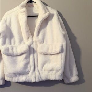 Stella Tweed Ivory Fleece Jacket